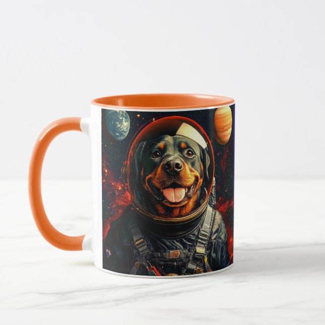 Rottweiler Explores Mug (Left)