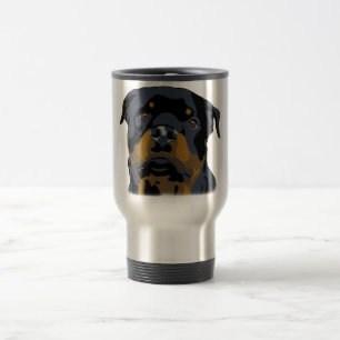 Rottweiler Eyes Travel Mug