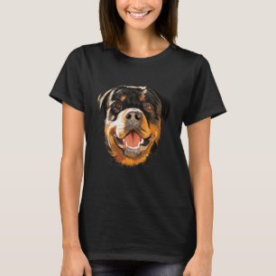 Rottweiler Face Animal Dog Breeder Puppy Owner Pe T-Shirt