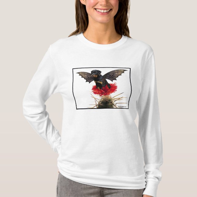Rottweiler Fairy Dog Ladies Top (Front)