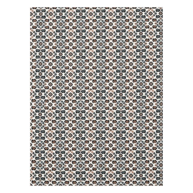 Rottweiler Floral Geometric Pattern Tablecloth (Front)