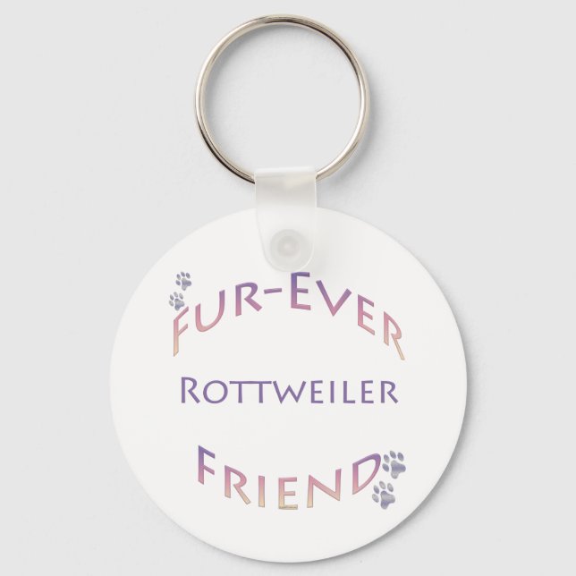 Rottweiler Furever Friend Key Ring (Front)