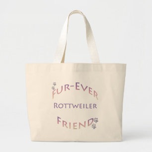Rottweiler Furever Friend Large Tote Bag