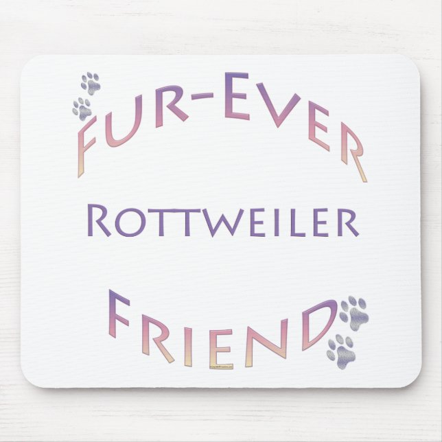 Rottweiler Furever Friend Mouse Mat (Front)
