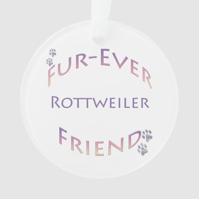 Rottweiler Furever Friend Ornament (Front)