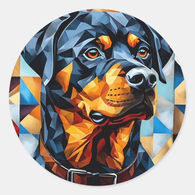 🖤 Rottweiler Gift For Dog Lovers 🖤 Classic Round Sticker (Front)