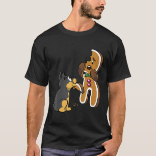 Rottweiler Gingerbread Man Funny Dog Christmas Gif T-Shirt