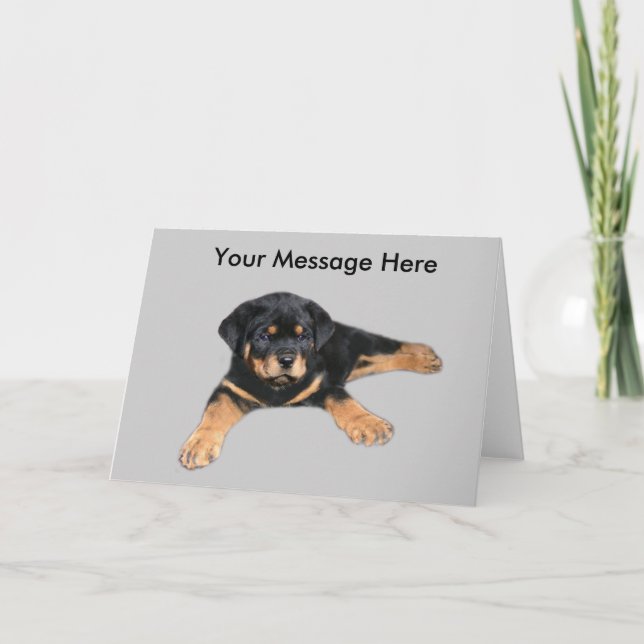 Rottweiler Greeting Card (Front)