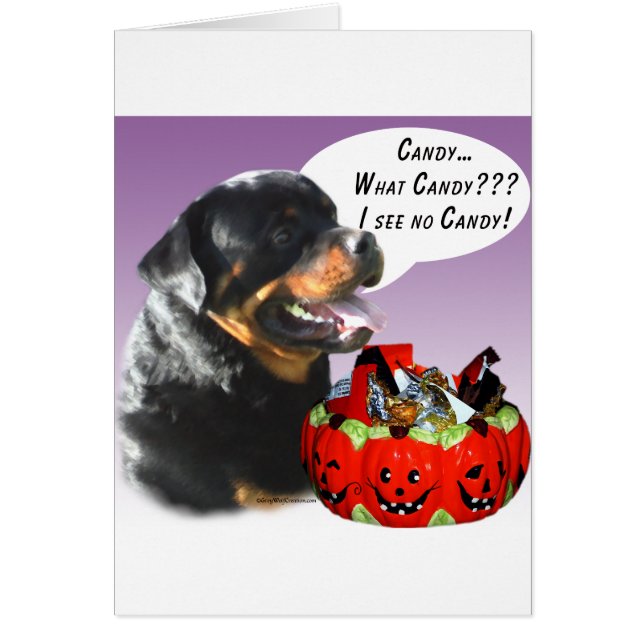 Rottweiler Halloween Candy (Front)