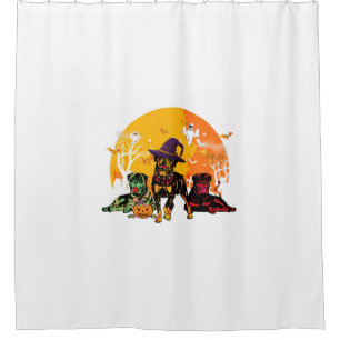 rottweiler halloween costume   dog lover  shower curtain