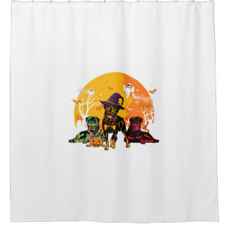  rottweiler halloween costume   dog lover  shower curtain
