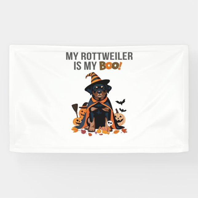 Rottweiler Halloween Costume  My Rottweiler is My  Banner (Horizontal)