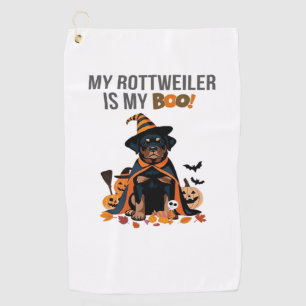 Rottweiler Halloween Costume  My Rottweiler is My  Golf Towel