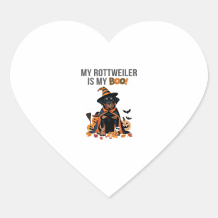 Rottweiler Halloween Costume  My Rottweiler is My  Heart Sticker