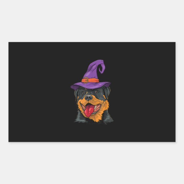 rottweiler halloween dog rottie funny gift rectangular sticker (Front)
