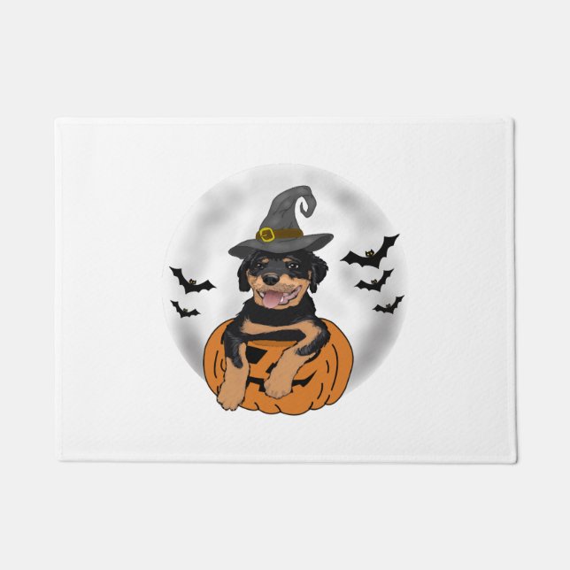 ROTTWEILER HALLOWEEN GIFTS DOORMAT (Front)
