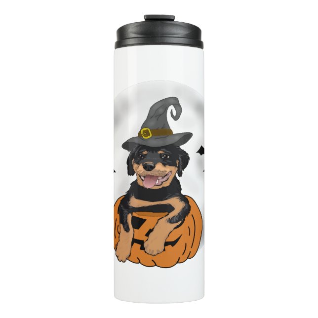 ROTTWEILER HALLOWEEN GIFTS THERMAL TUMBLER (Front)
