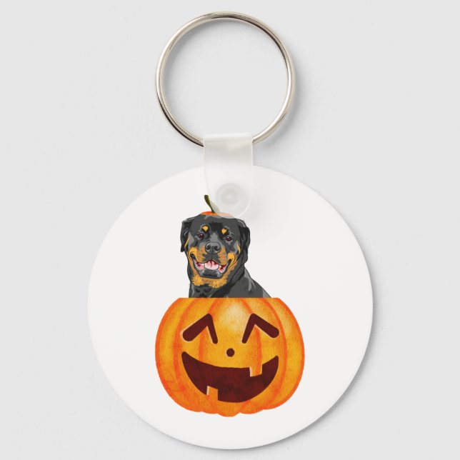 Rottweiler Halloween    Key Ring (Front)