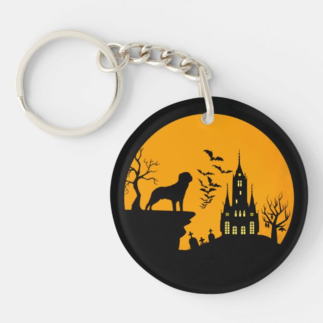 Rottweiler Halloween   Key Ring (Front)