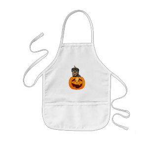 Rottweiler Halloween   Kids Apron