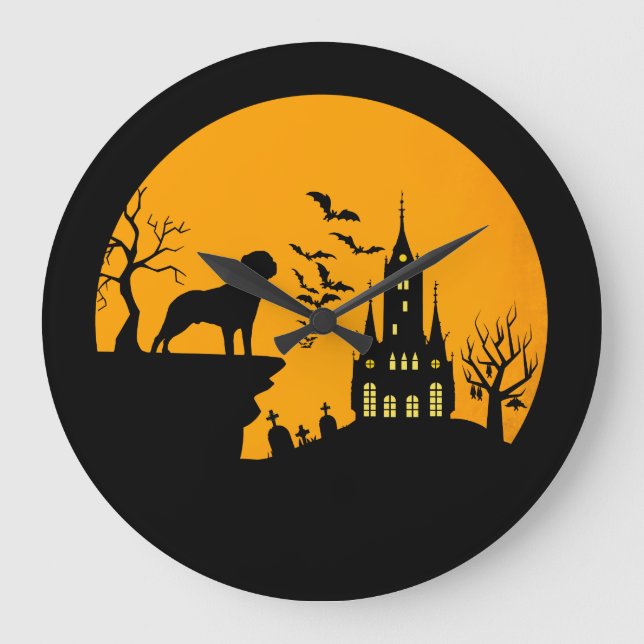 Rottweiler Halloween      Large Clock (Front)