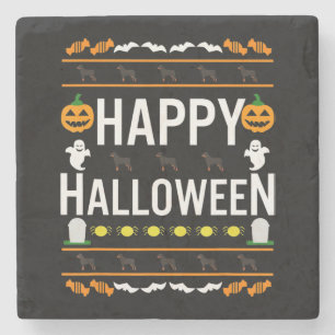 Rottweiler Halloween Lazy Ugly Costume Dog T-Shirt Stone Coaster