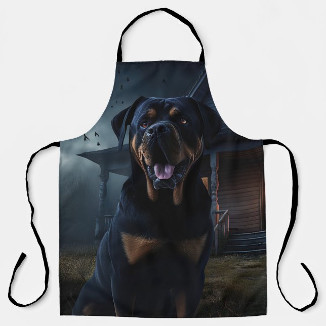 Rottweiler Halloween Scary  Apron (Front)