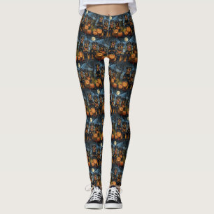 Rottweiler Halloween Spooky Leggings