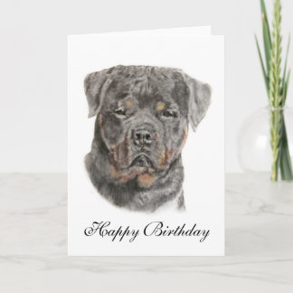 Rottweiler Happy Birthday Card