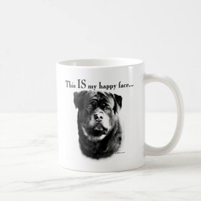 Rottweiler Happy Face Coffee Mug (Right)