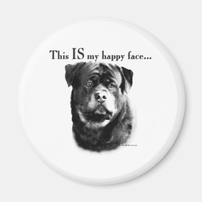Rottweiler Happy Face - Magnet (Front)