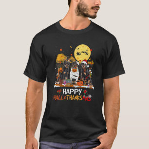 Rottweiler Happy Hallothanksmas Halloween Thanksgi T-Shirt