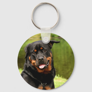 Rottweiler, Happy Key Ring