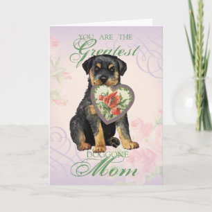 Rottweiler Heart Mum Card