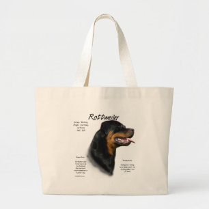 Rottweiler History Design Large Tote Bag