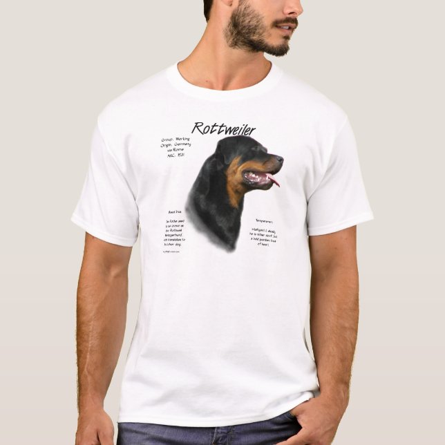 Rottweiler History Design T-Shirt (Front)