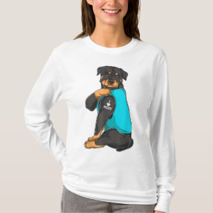 Rottweiler I Love Mum Tattoo Apparel, Dog Mum Gift T-Shirt