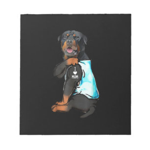 Rottweiler I Love Mum Tattoo Notepad