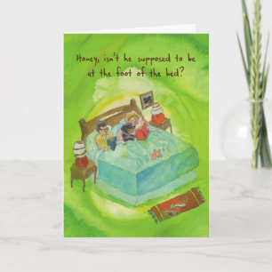 Rottweiler in Bed - Funny Birthday Card