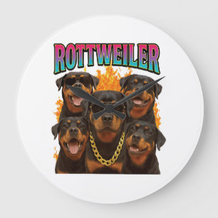 Rottweiler large clock