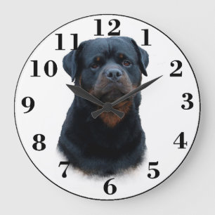 Rottweiler Large Clock