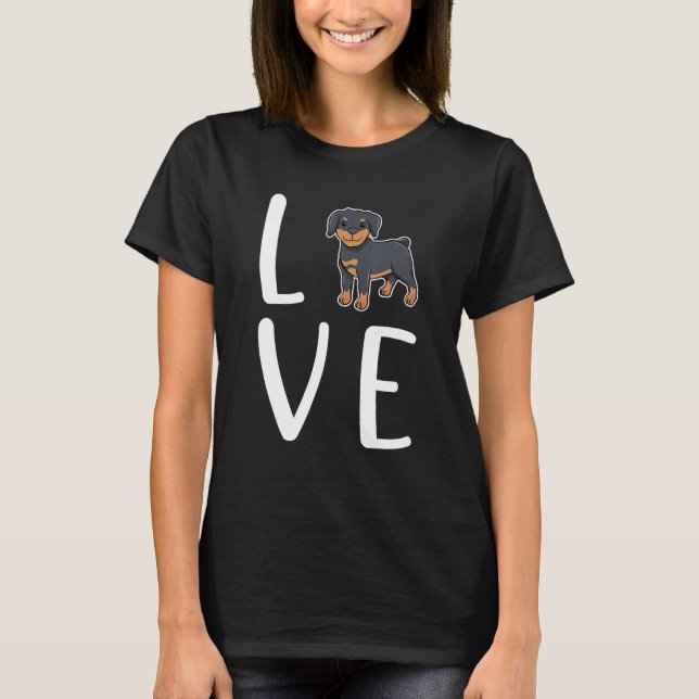Rottweiler Love Dog  Rottweiler Dog  Puppy Men T-Shirt (Front)