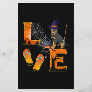 Rottweiler Love Halloween Boo Dog Gifts Rottweiler Stationery