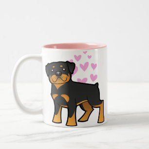 Rottweiler Love Two-Tone Coffee Mug