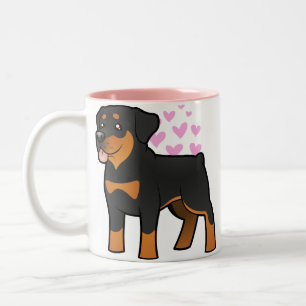 Rottweiler Love Two-Tone Coffee Mug