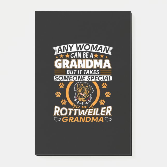 rottweiler lover grandma best gift idea rottweiler post-it notes (Front)