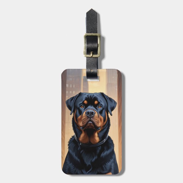 Rottweiler Luggage Tags (Front Vertical)