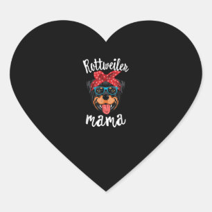 rottweiler mama puppy mum dog mama lover gift heart sticker