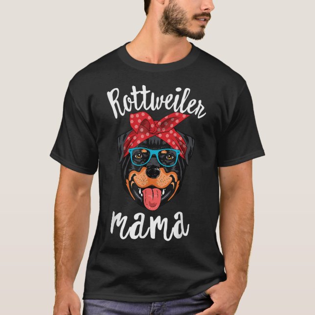 Rottweiler Mama Puppy Mum Dog Mama Lover Gift T-Shirt (Front)
