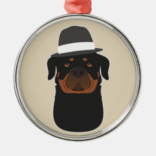 Rottweiler Metal Tree Decoration